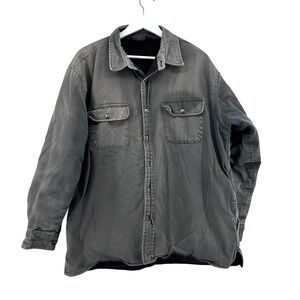 Body Glove Mens Fleece Lined Shacket Size L  Workwear Utility Chore Coat Grung